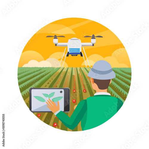 Smart Farming with Drone Monitoring Crops