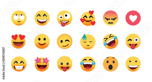 Seamless pattern with cheerful happy smile sad,emojji faces website yellow expression emotion icons background vector illustration
