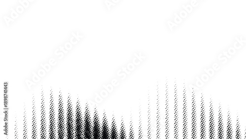 Abstract Halftone Pattern Vector Illustration with Wavy Shape