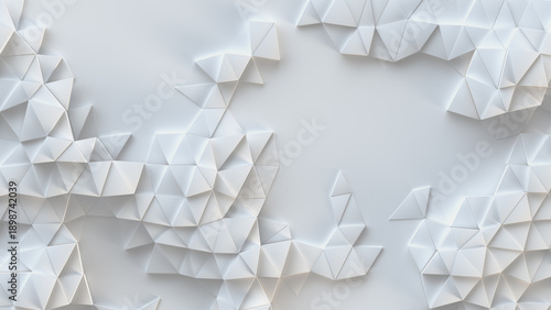 Faceted surface of white tr...