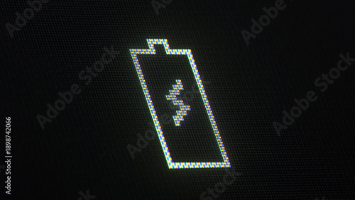 Battery discharge icon 3D r...