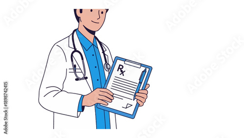 Medical Expert: A skilled doctor, the embodiment of medical knowledge, meticulously reviewing a prescription, showcasing expertise in healthcare and medicine. 