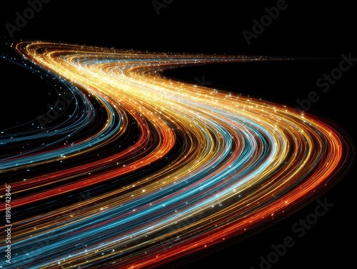 hyperspace light trails overlay isolated on a transparent background 