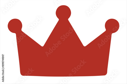 Elegant Red Crown Icon for Royalty and Celebration Themes