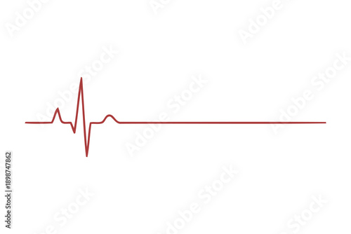 red heartbeat line ekg pulse vector graphic isolated