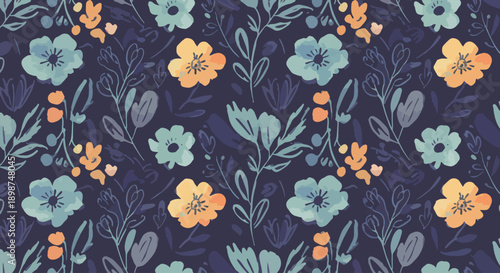  Botanical painting watercolor flora. orchid, lily. High quality illustration.