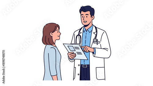 Consultation of Health: A caring physician engaging in a comprehensive consultation with a patient, focusing on understanding the medical condition and providing the optimal healthcare advice.