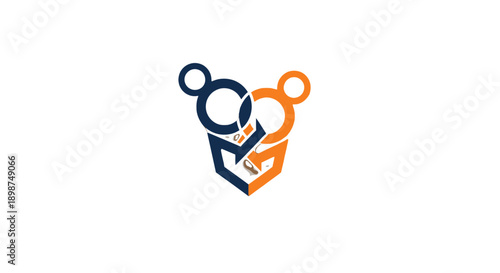 Abstract Handshake Logo Design Elements.