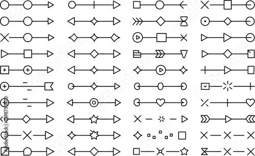 Simple black and white diagram illustrating various geometric shapes and lines