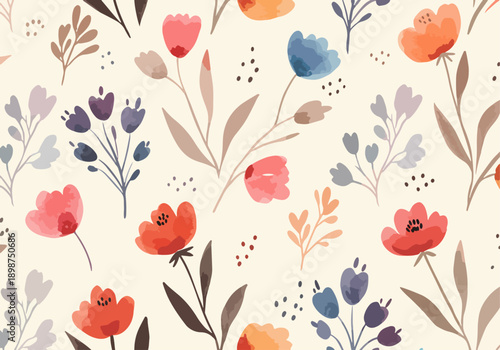 Flowers background picture It has green leaves