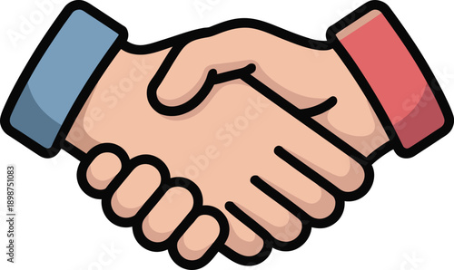 Professional Handshake Silhouette Representing Corporate Deal, Teamwork and Mutual Understanding Vector Icon