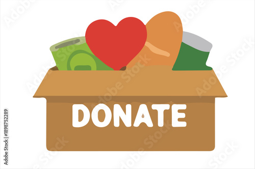 Heartfelt Donation Box for Community Support and Charity