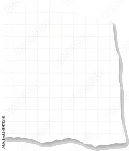 Torn paper edge with shadow.