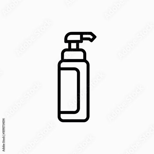 A spray bottle with a nozzle pump for liquid dispensing isolated on white background, Vector, illustration