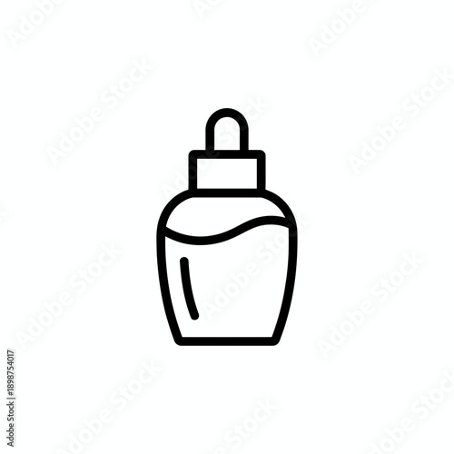 Elegant perfume bottle with a spray nozzle on a white background isolated on white background, Vector, illustration