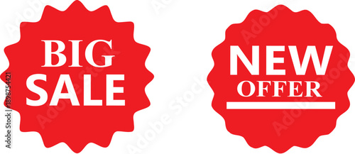 Sale stickers and promotional labels for advertising. Discount price tags for retail marketing, Tag new set, New label and tag.15%, 20%, 25%, 35%, 45%, 60%, 70%, 75% sale icon.	