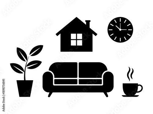 Home and office icon set