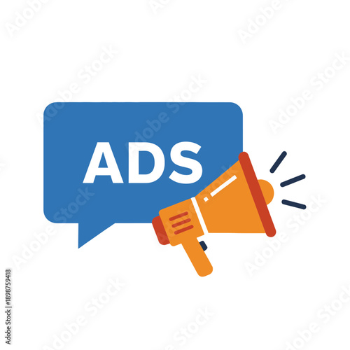 Ad Block Icon – Advertising Control Disable Ads Symbol Illustration