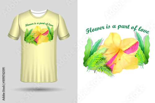 Colorful Floral T-Shirt vector Design