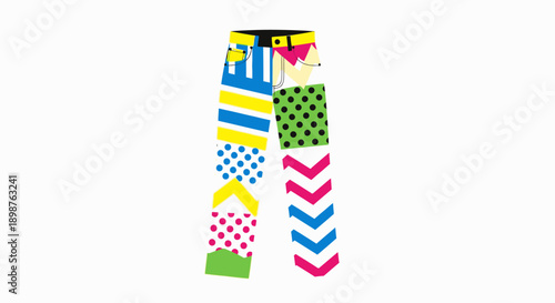 TITLE:
Abstract Colorful Textile Pattern Illustration With Geometric And Fabric Inspired Elements Representing Fashion Design, Creative Styling And Modern Cloth Art
