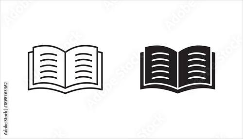 book icon set,  with white background	
