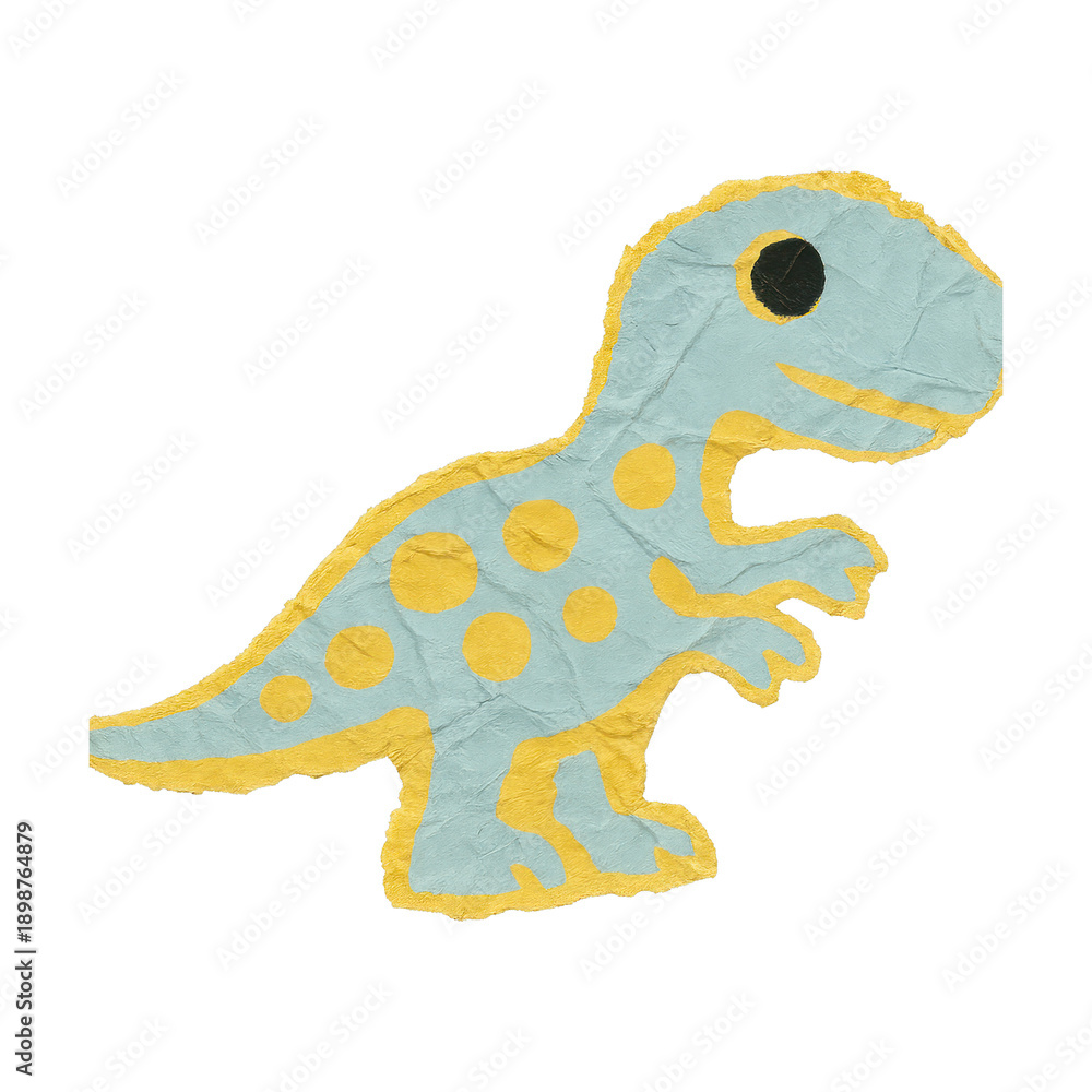 Obraz premium PNG Colorful dinosaur paper art