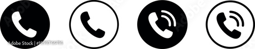 Phone icons vector graphics contact symbols