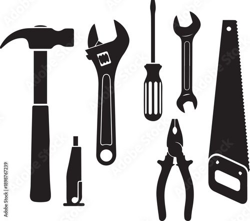 Collection of essential tools for home repair and DIY projects