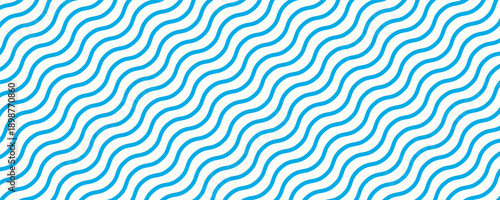 Seamless Wave Pattern, Hand drawn water sea vector background. Wavy beach print, curly grunge paint lines,