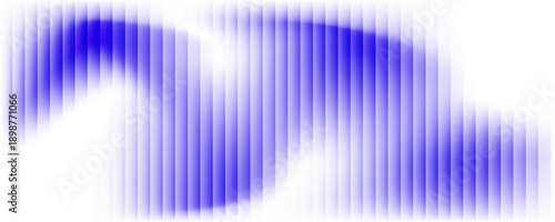 Abstract vertical blue light bar pattern background with glowing cyan center, creating a vibrant digital sound wave or equalizer effect, isolated on