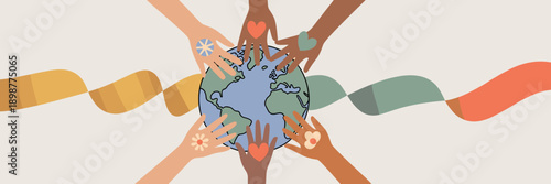 World Gratitude Day global unity art – Ideal for charity campaigns.