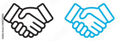 Handshake vector icon transparent, corporate business deal agreement, two hands partnership symbol, modern flat illustration, isolated clean professional branding