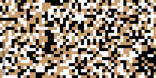Censorship rectangle abstract pixels geometric background, abstract composition featuring a dense irregular pattern of black and white rectangular blocks creating a pixelated high-quality effect.