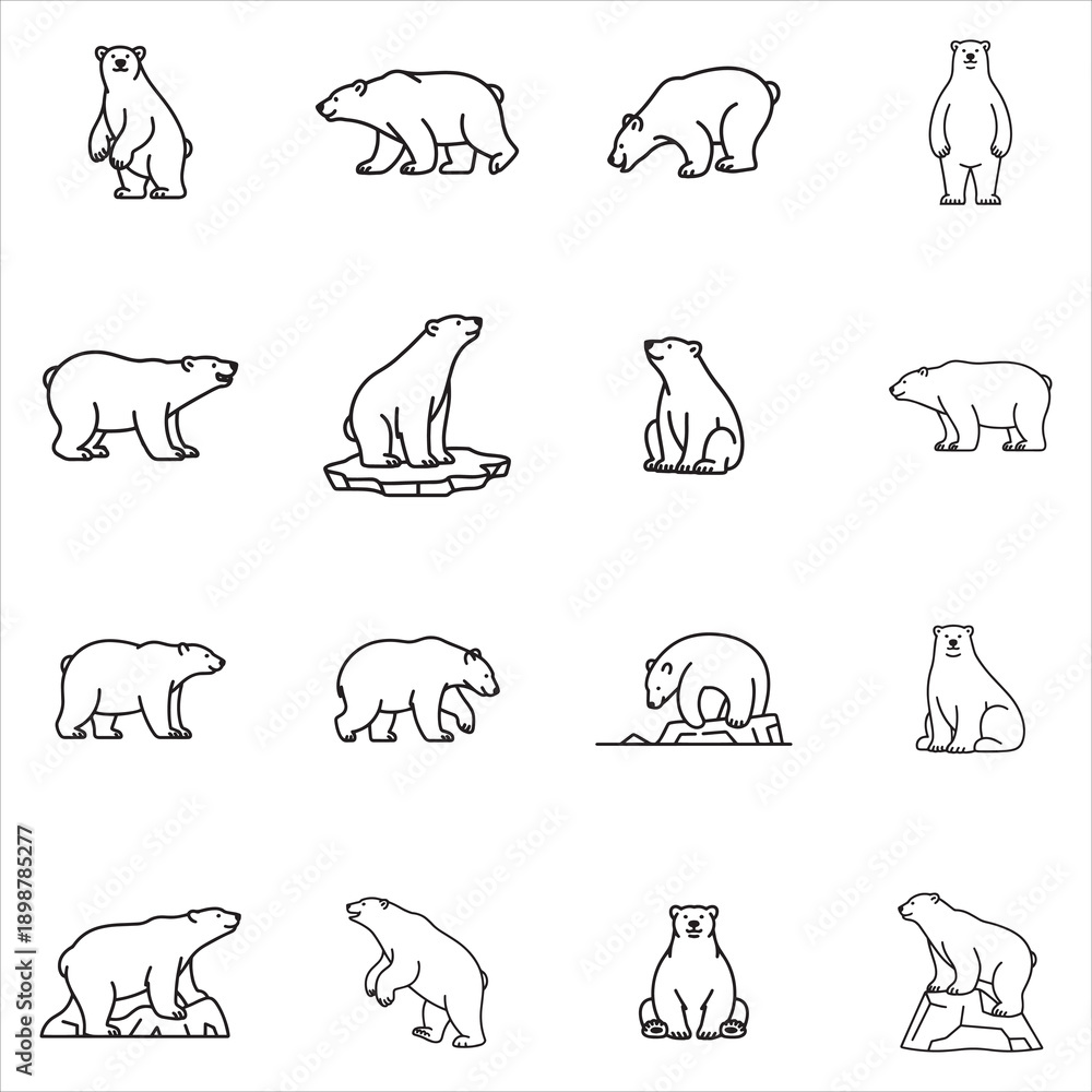 Fototapeta premium Polar Bear Clip Art
