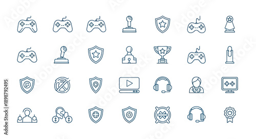 Gaming icons and symbols set