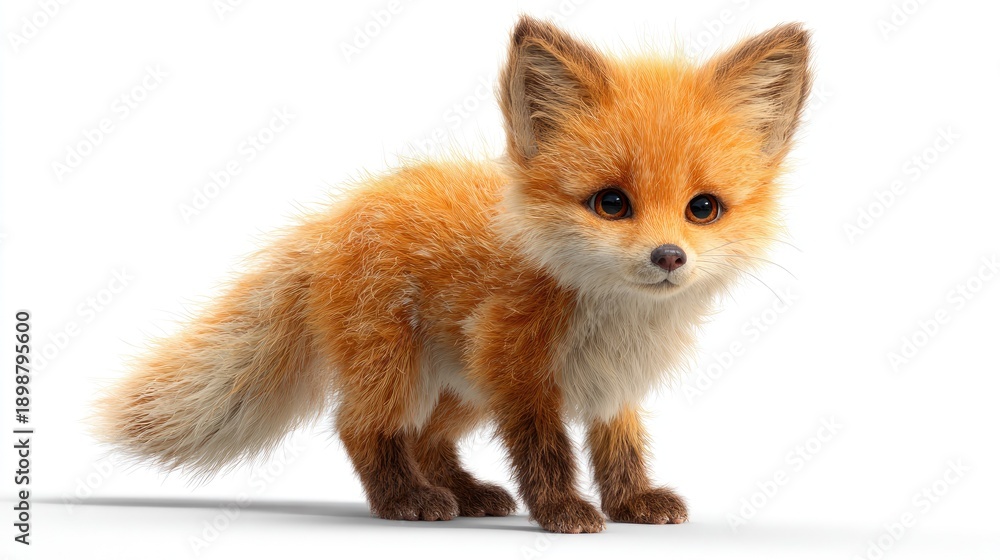 Obraz premium ultra realistic 3D baby fox cub