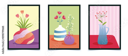 Spring Flowers Cottage Style Posters Collection