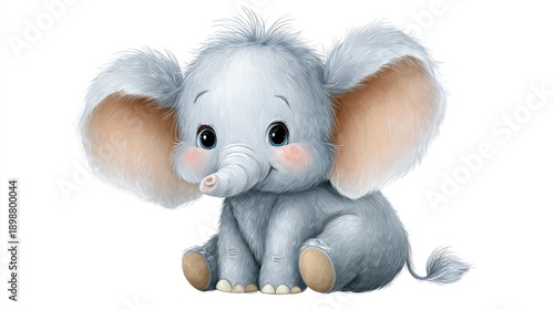 adorable baby elephant cartoon