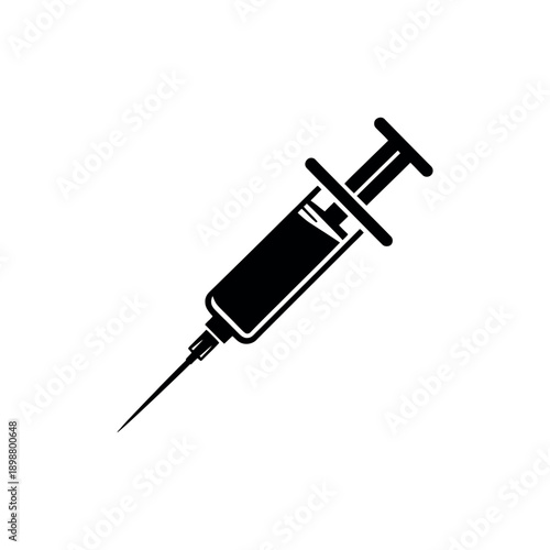 Nurse with syringe icon in positive and negative color schemes