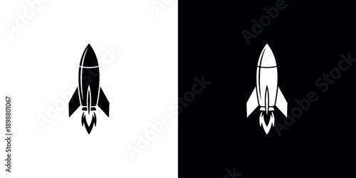 Black and white circular floral design with symmetrical petals