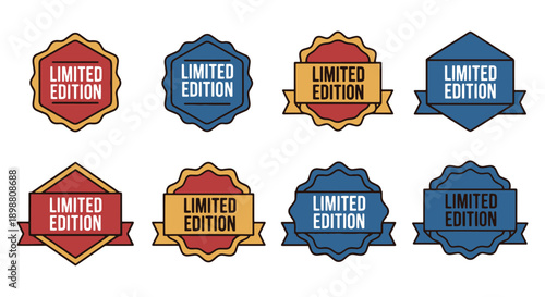 Limited Edition Badge color vector illustration