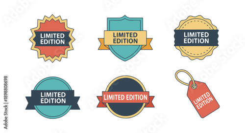 Limited Edition Badge color vector illustration