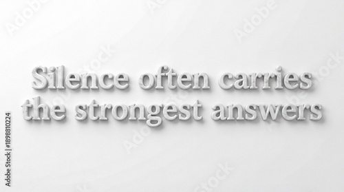 Inspirational quote about the power of silence
