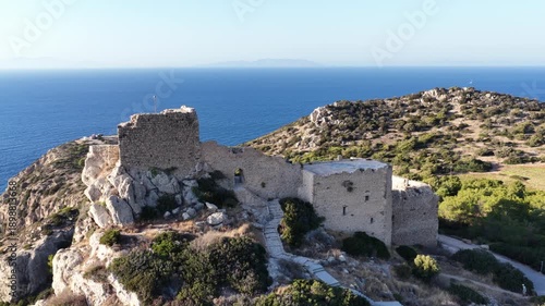 Wallpaper Mural Kritinia Castle ruins soaring above Rodos Greece coastline Torontodigital.ca