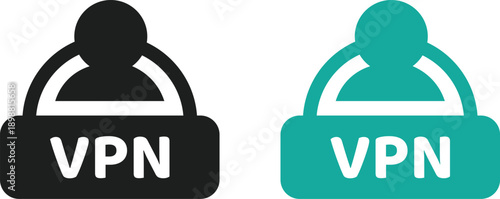 Modern and Minimal VPN User icon