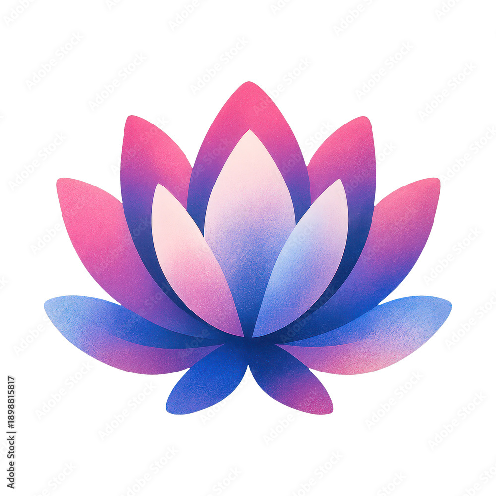 Fototapeta premium PNG Gradient lotus flower illustration