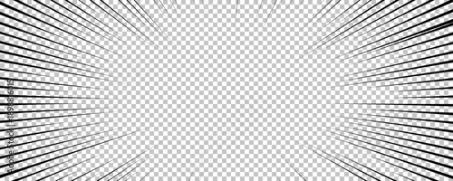 Black comic book transparent background