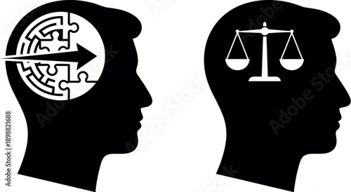 The balance between human thought and justice in decision-making processes