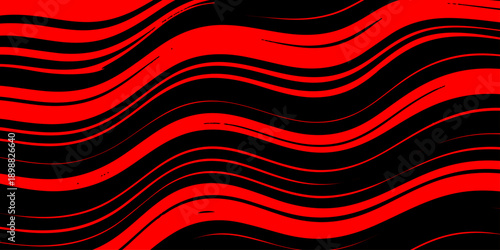 An abstract red background featuring a flowing silk wave pattern with fire energy and light curves creates a vibrant vector illustration for a modern wallpaper backdrop style