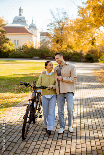 Couple enjoying a sunny aut...